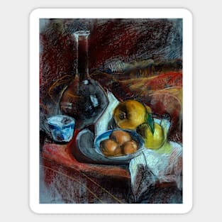 Impressionist Pastel Still Life Sticker